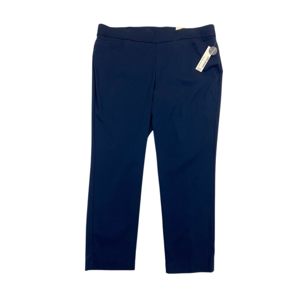 Studio Works Pull On Dress Pants With Pockets Navy Blue Size 24W